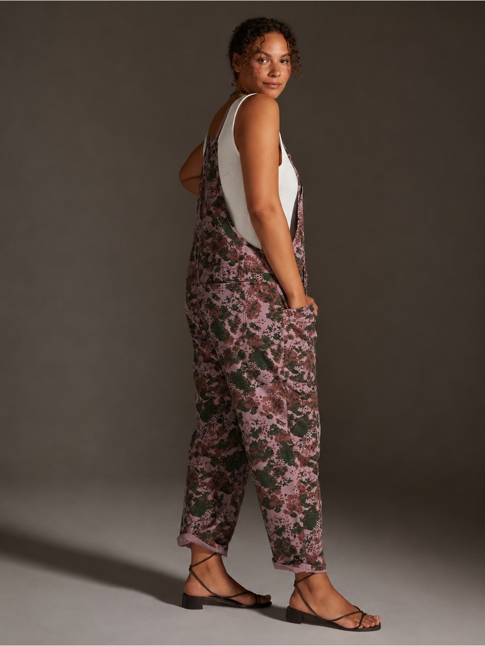 Anthropologie Pilcro | Pink & Olive Camo Painters Overalls ~ US 27 - Picture 7 of 13